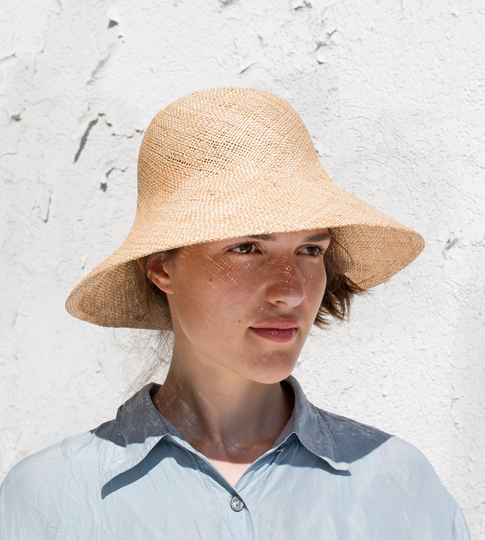 Fedora Women's Hat, Summerlook, Straw Sun Millinery, Elegant, Pure, Designer, Wide Brim, Cloche, Handcrafted, Fashion Outfit, Pina