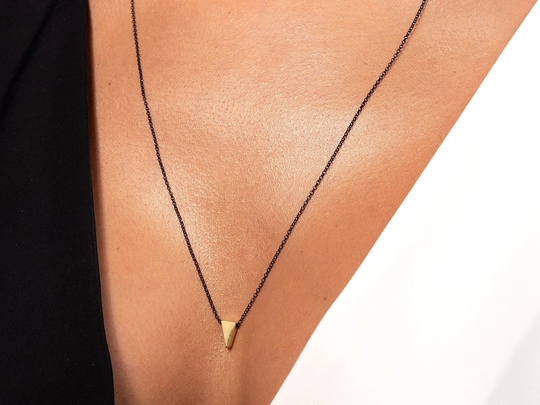 Dainty Triangle Pendant Necklace For Women, Simple Everyday Delicate Silver 925 Geometric Minimalist Jewelry