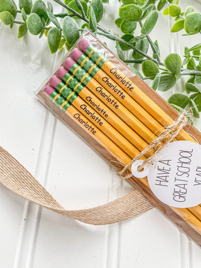 Personalized Pencils/Laser Engraved Pencils/ Set Of 6 Or 12