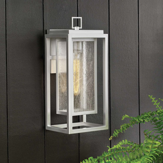 Hinkley Republic 1-Light Outdoor Wall Mount in Satin Nickel