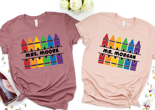 Mr. Morgan Mrs. Moore Cute Pencil Shirt, Custom Name Unisex Size, Gift Idea For Graduate Person, School Graduation Tee