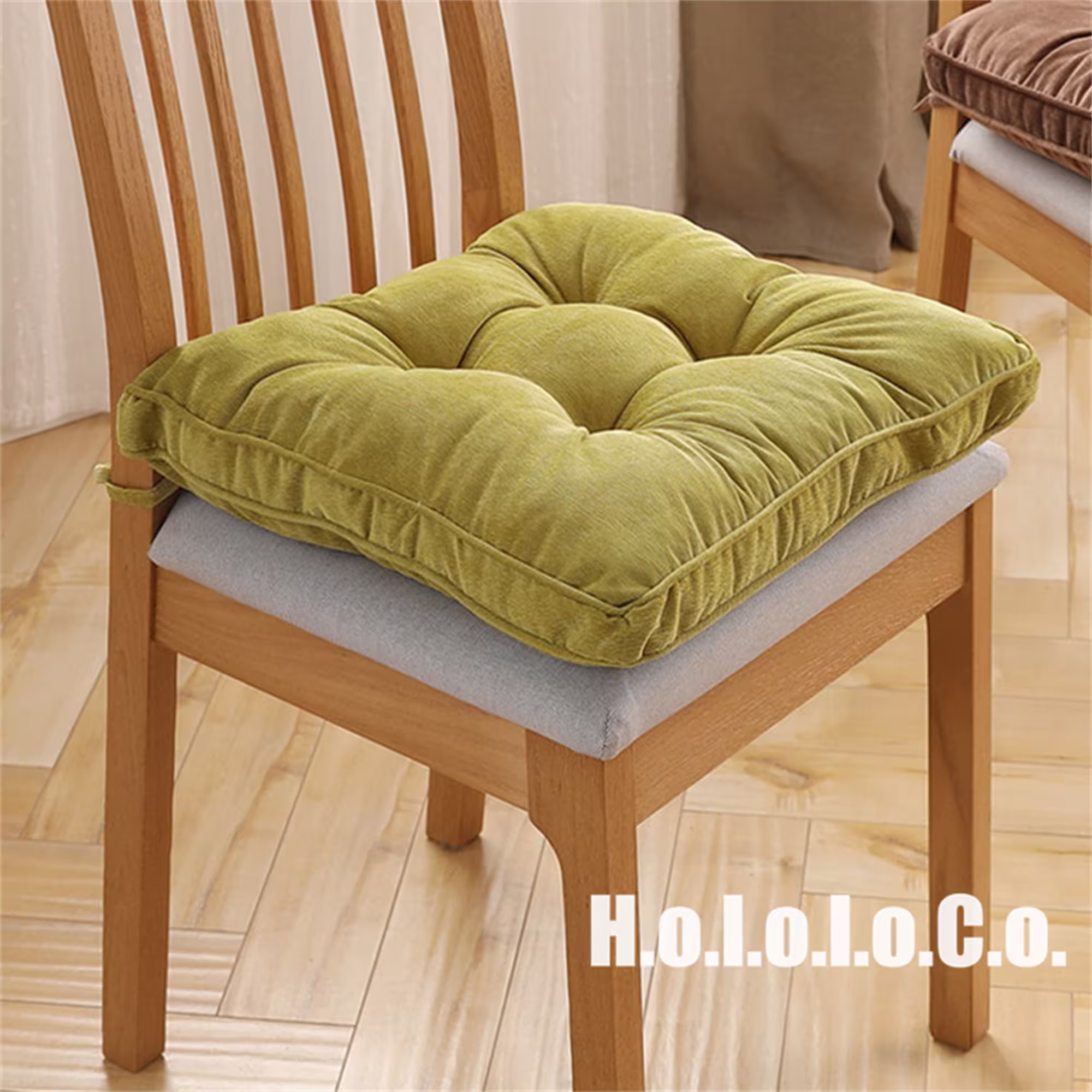 Multi-Colors 1818''soft Seat Pad With Ties, Thick Chair Cushion, Plush Sofa Cushion, Corduroy Cushion, Floor Cushion, Chair