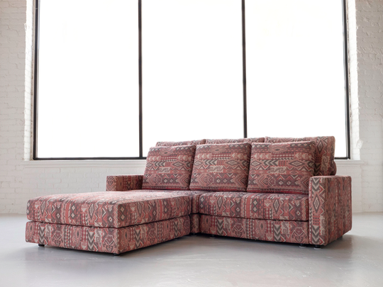 Roche Bobois Post Modern Sofa & Ottoman Circa 1980's, Like New Condition