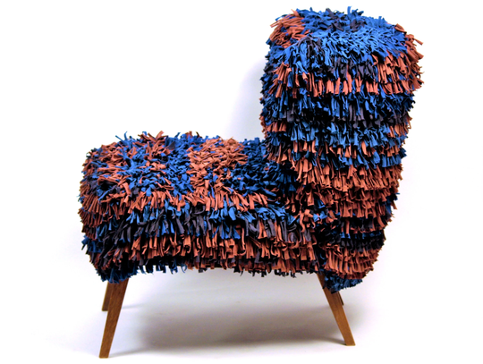Reserved, Frans, Armchair Without Arms With Fringes, Vintage Chair Redesigned