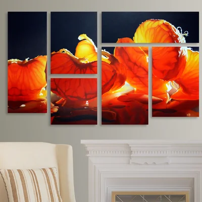 'Mandarin' Cecile Bard 6 Piece Painting Print on Wrapped Canvas Set
