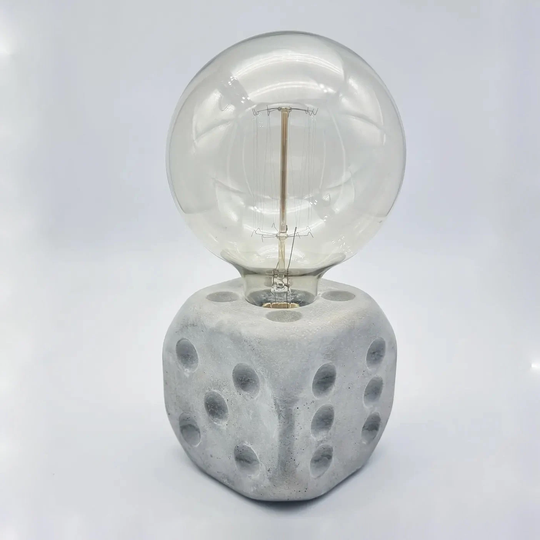 Concrete Dice Table Lamp