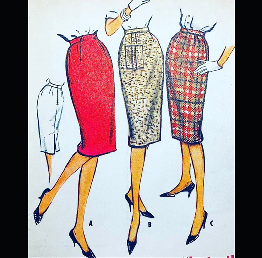 Mccalls 5049 W26, Pencil Skirt Sewing Pattern, Easy Patterns For Skirts, Fitted 1950S Pattern