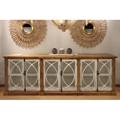 Alarie 113'' Pine Solid Wood Sideboard
