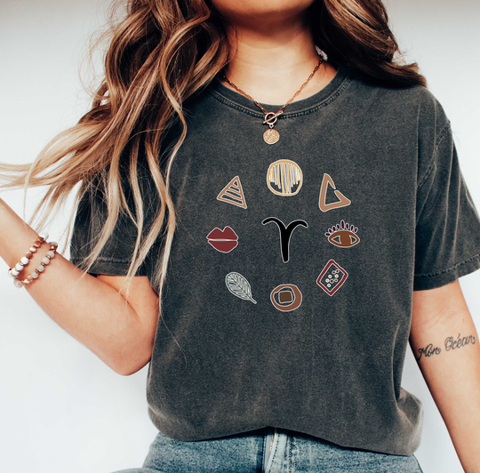 Comfort Colors Zodiac Sign Shirt, Aries Top, T-Shirt, Comfy Oversized Boho Shirt
