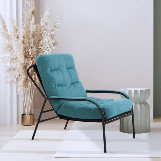 Williamspace Adjustable Fabric Accent Armrest Chair With Metal Frame