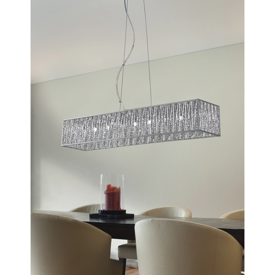 Terra Chrome Nine-Light Pendant