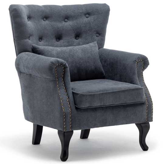 Accent Wingback Chair Rivet Roll Arm Chair For Living Room - 30*28.3*35.4INCH