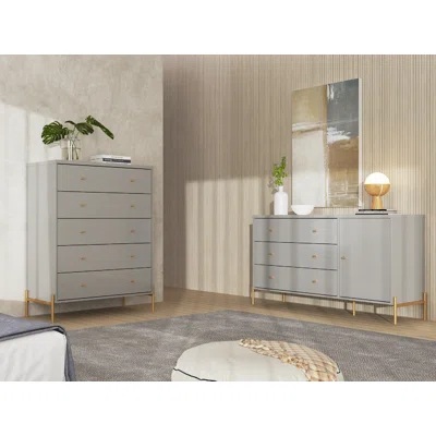 Jasper Full Extension Sideboard Dresser And Tall Dresser Set Of 2