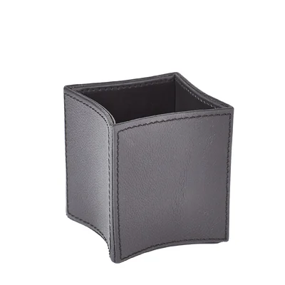 Folded Leather Pencil Cup