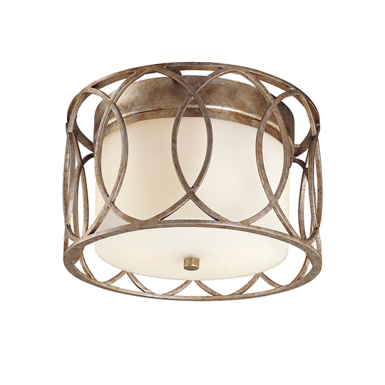 Troy Lighting Sausalito 2-light Silver Gold Flush Mount