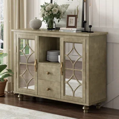 48W*38H*15D Accent Storage Cabinet Wooden Cabinet With Doors And Drawers, Modern Sideboard For Entryway, Kitchen, Living Room, Bedroom