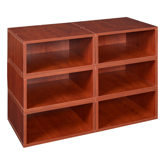 Noble Connect Storage Set- 6 Half Size Cubes- Warm Cherry