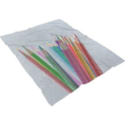 Games Colored Pencils 12 Throw Blanket