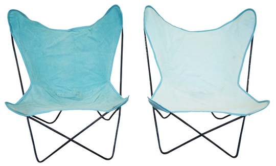 2 Mid Century Modern Iron Butterfly Sling Chairs Algoma Cover Vintage Retro 34"