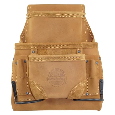 9-Pocket Oil Tanned Nail Tool Pouch