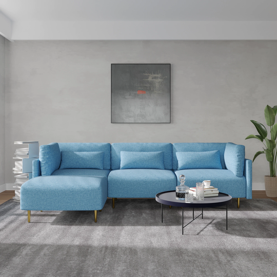 Modern 4 Pieces Cube Modular Sectional Sofa Sets