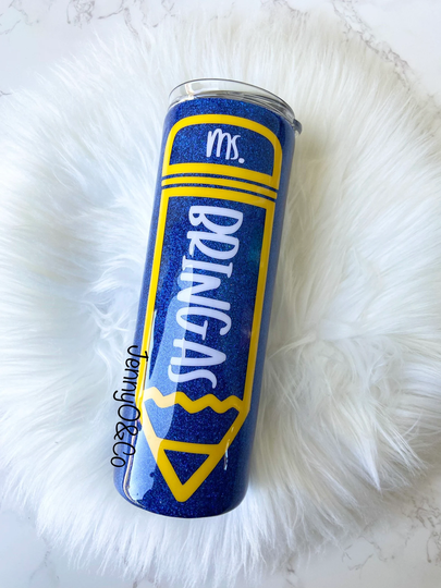 Teacher Tumbler, Pencil Appreciation Gift, End Of Year Educator Christmas Gift