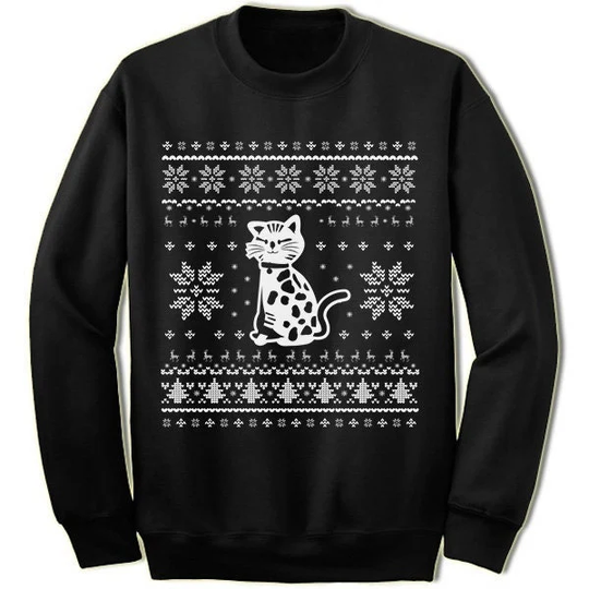 Bengal Cat Christmas Sweater Sweatshirt. Ugly Xmas Sweater. Owner Gift