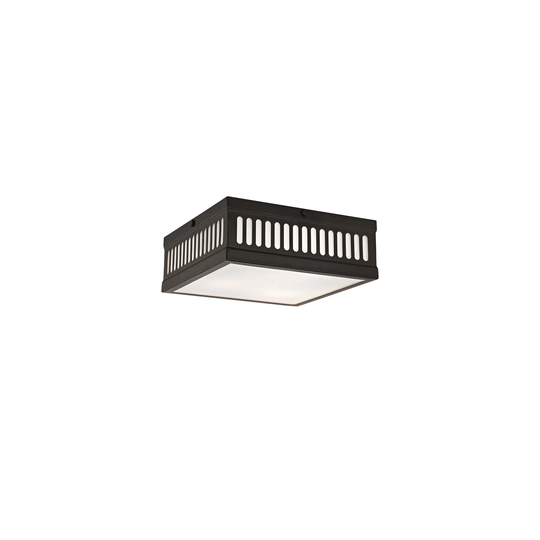 Livex Lighting Prentice 3-Light Bronze Ceiling Mount - 10.5"W x 10.5"L x 3.75"H
