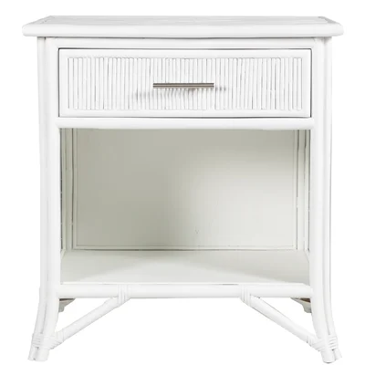 1 - Drawer Rattan Nightstand