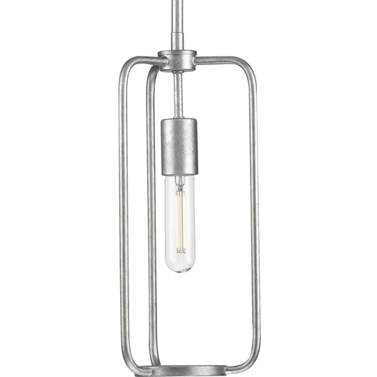 Bonn Collection One-Light Galvanized Finish Farmhouse Pendant Light - 18.500" x 9.840" x 9.840"