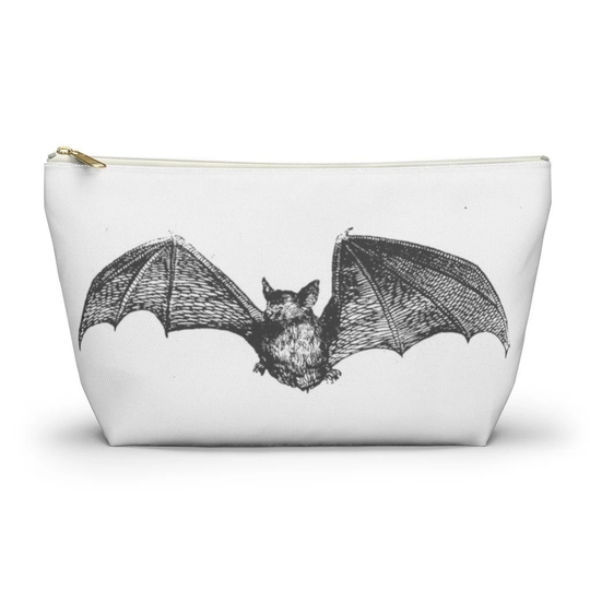 Gothic Bat Bag | Zipper Bats Accessory Makeup Dark Academia Witchy Art Pencil Case