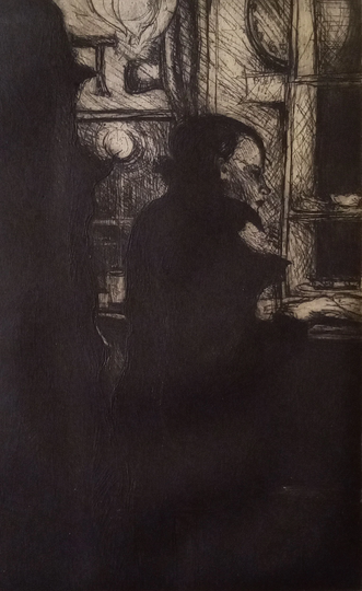 Sarah Sears | American B. 1953 "A Winter Night", Etching, 1981, Signed in Pencil, | Free Shipping