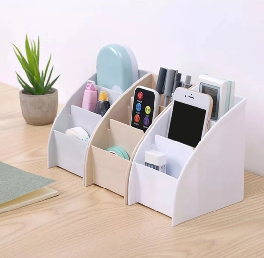 3Grid Desktop Organizer, Pencil Holder, Multipurpose Stationery Pen Party Favor, School, Office Supply