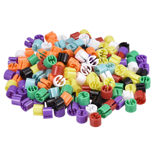 Clothes Hanger Marker Blank Fit 3.5mm Rod for Color Coding 8 Color 200pcs - 8 Color