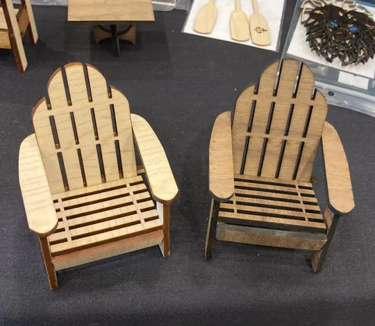 112 Dollhouse Miniature Adirondack Chair Kit Aam Ch006Zm Ch006Zw
