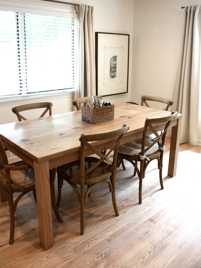 Dining Table, Reclaimed Wood Parsons Kitchen Shipping Included