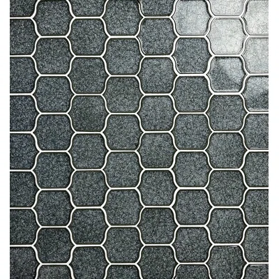 Classical Lantern Blue Ornate 12" x 12" Straight Edge Porcelain Mosaic Tile