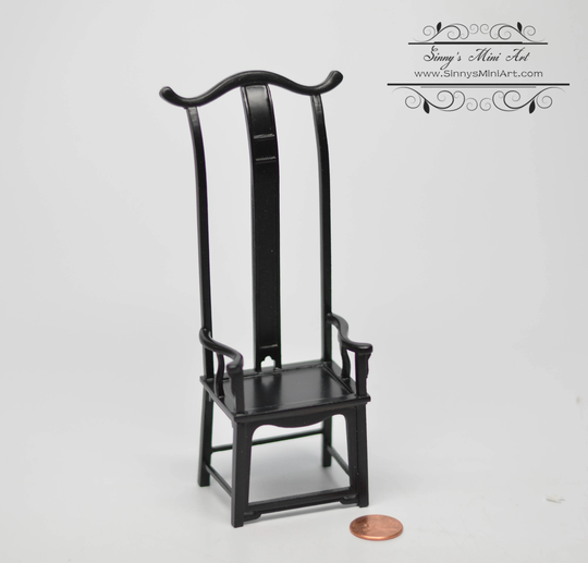 112 Dollhouse Miniature Chinese Chair Az Jj05046Bk