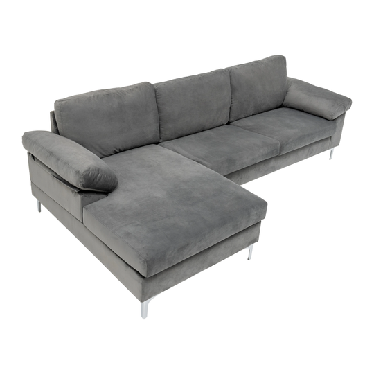 Convertible Tufted Sleeper Corner Sectional Sofa Bed,L-Shape Sectional Sofa