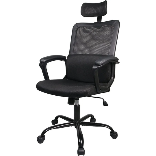 Office Chair, Ergonomic Mesh Home Office Computer Chair with Lumbar Support/Adjustable Headrest/Armrest