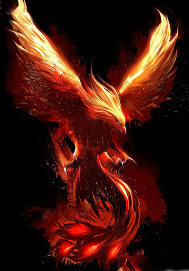 Fire Bird Diy 5D Diamond Painting Kit Full Square & Round Drill