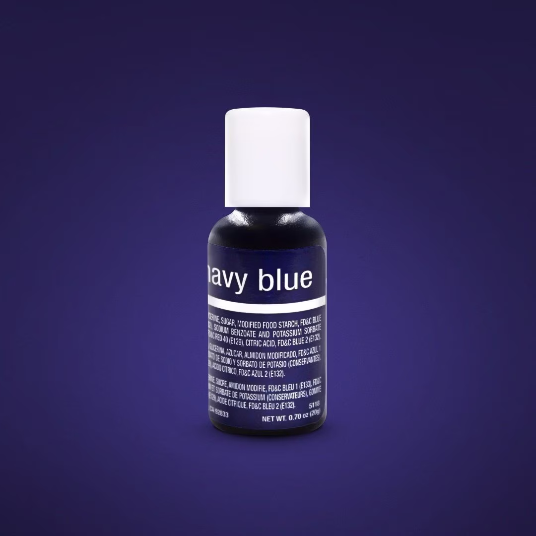 Fast Shipping Navy Blue Chefmaster Gel Food Coloring 20Ml, Color