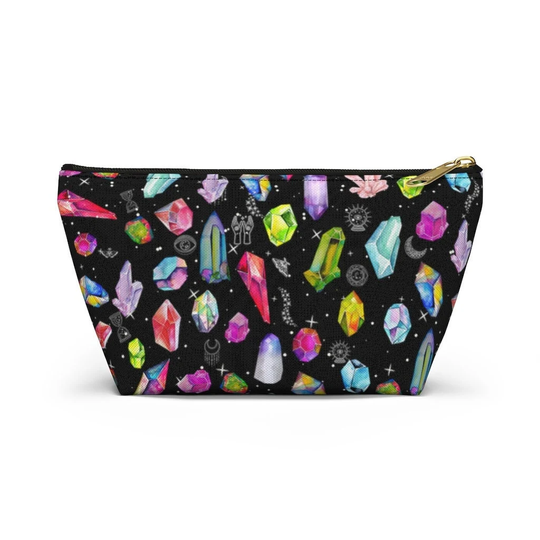 Celestial Pencil Case | Witchy Accessory Pouch Tarot Aesthetic Crystal Makeup Bag Art Supply