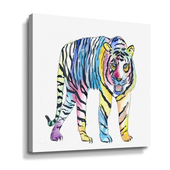 The Colorful Siberian Tiger Gallery Wrapped Canvas