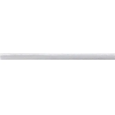 12" x 0.6" Polished Marble Pencil Liner Tile Trim in Grey