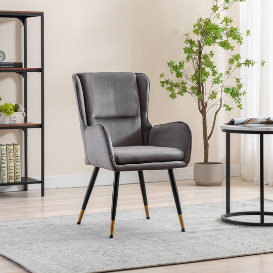 Velvet Accent Chair WITH High Back for Bedroom/Living Room