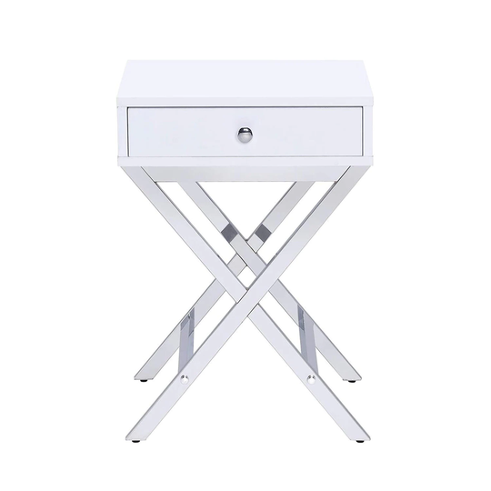 Wood Accent Table with a Drawer