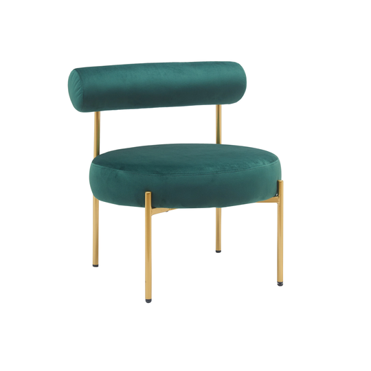 Modern Velvet Accent Chair Comfy Armless Chair with Backres