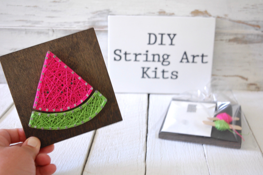 Diy Watermelon String Art Kit, Do It Yourself, Watermelon Sign, Summer Decor, Diy Craft Kit, Fruit Tiered Tray Home Decor