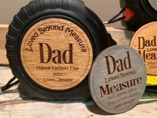 Personalized Fathers Day Valentines Dad/Grandpa 25' Tape Measure Gift